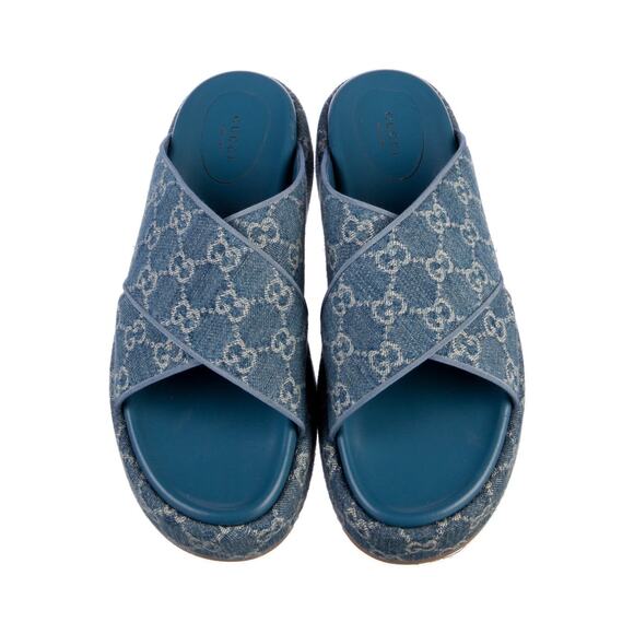 ❤️Gucci GG Signature Denim Platform Slides❤️ - Picture 3 of 5